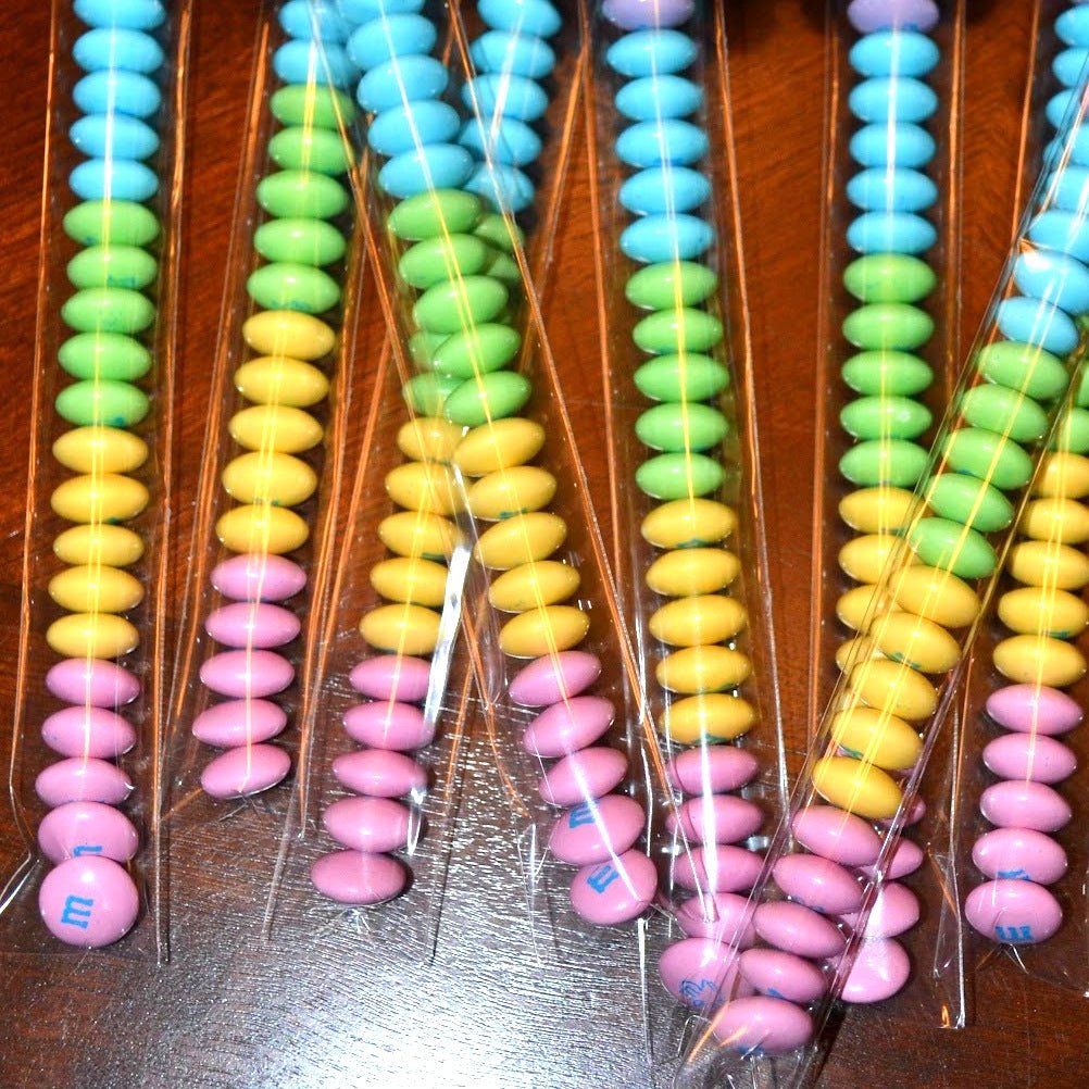 Crystal Clear Skinny Candy Bags . 1" x 8" - Scrap Bits