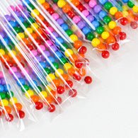 Crystal Clear Skinny Candy Bags . 1" x 8" - Scrap Bits