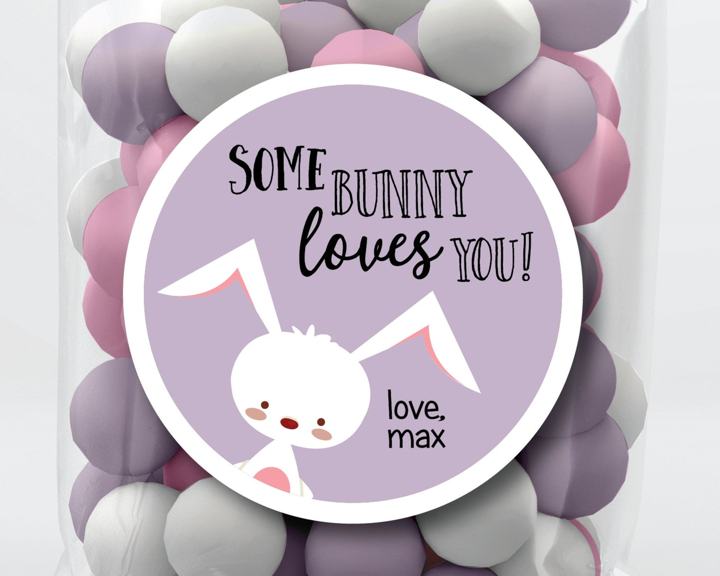 Easter Stickers . Some Bunny Loves You . Cute Bunny Personalized Easter Gift Labels - Scrap Bits