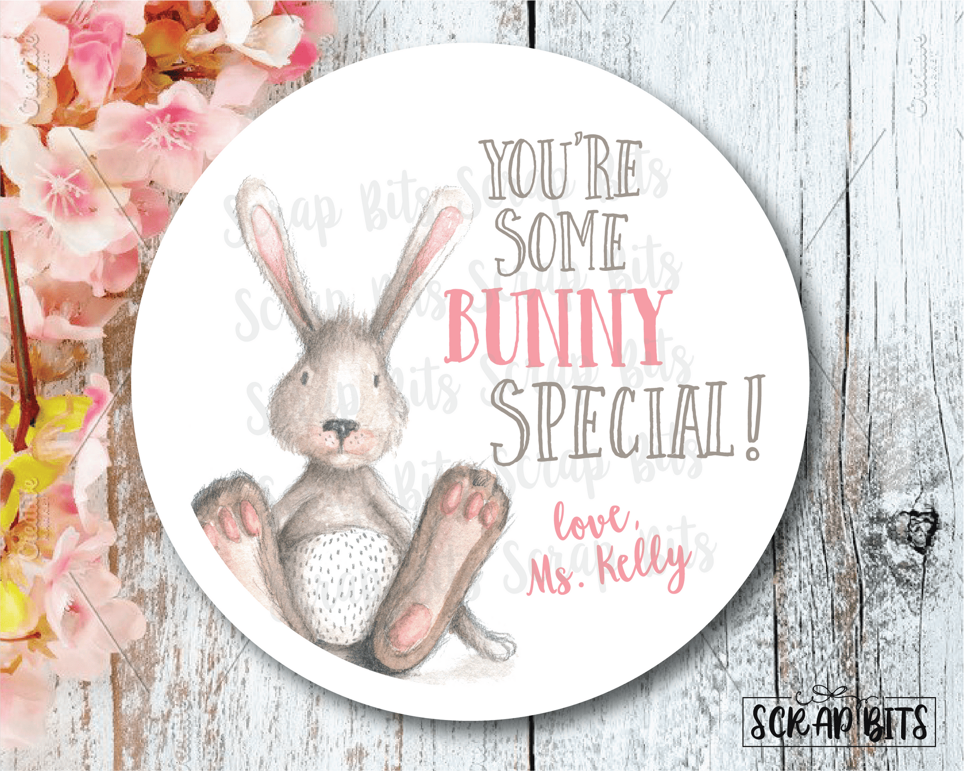 Easter Stickers . You're Some Bunny Special . Personalized Easter Gift Labels - Scrap Bits