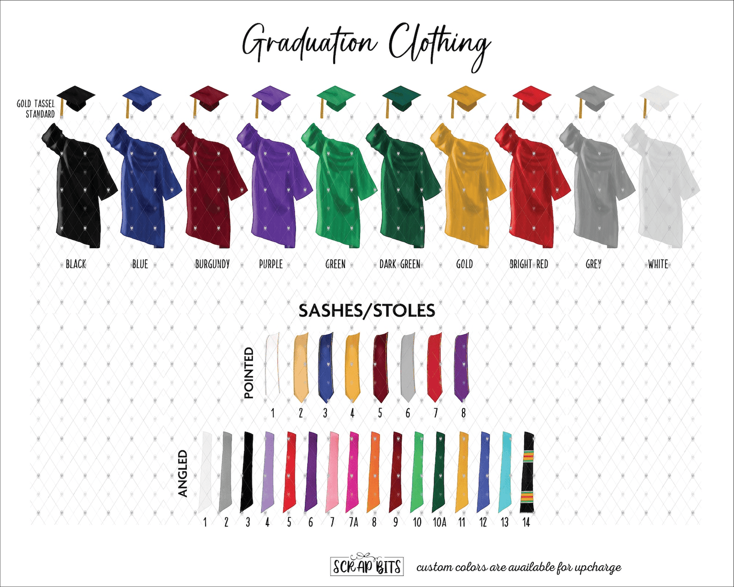 Female Graduation Print, Personalized Graduation Gift, Full Gown . Digital Portrait Print - Scrap Bits