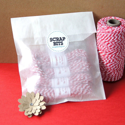 Flat Glassine Favor Bags (Medium) . 5.5x7.75 inches - Scrap Bits