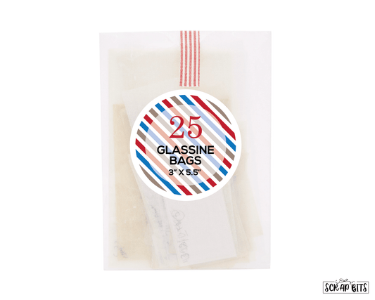 Flat Glassine Favor Bags (Small) . 3x5.5 inches - Scrap Bits