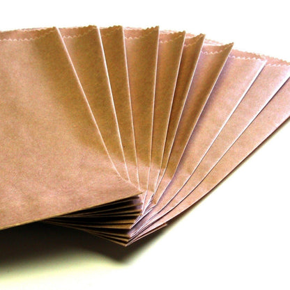 Flat Kraft Bags (Medium), Kraft Favor Bags . 6.25x9.25 inches - Scrap Bits