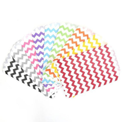 Flat Treat Bags, Chevron Paper Gift Bags, Favor Bags (Medium) . 5x75 inches - Scrap Bits