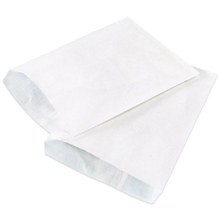 Flat White Bags (Medium) White Favor Bags . 6.25x9.25 inches - Scrap Bits