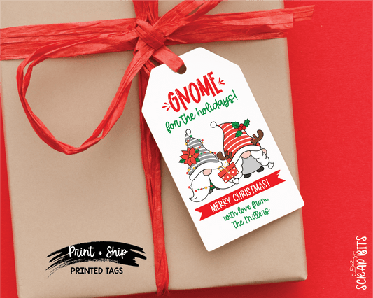 Gnome For The Holidays Christmas Gnome Tags . Personalized Christmas Gift Tags - Scrap Bits