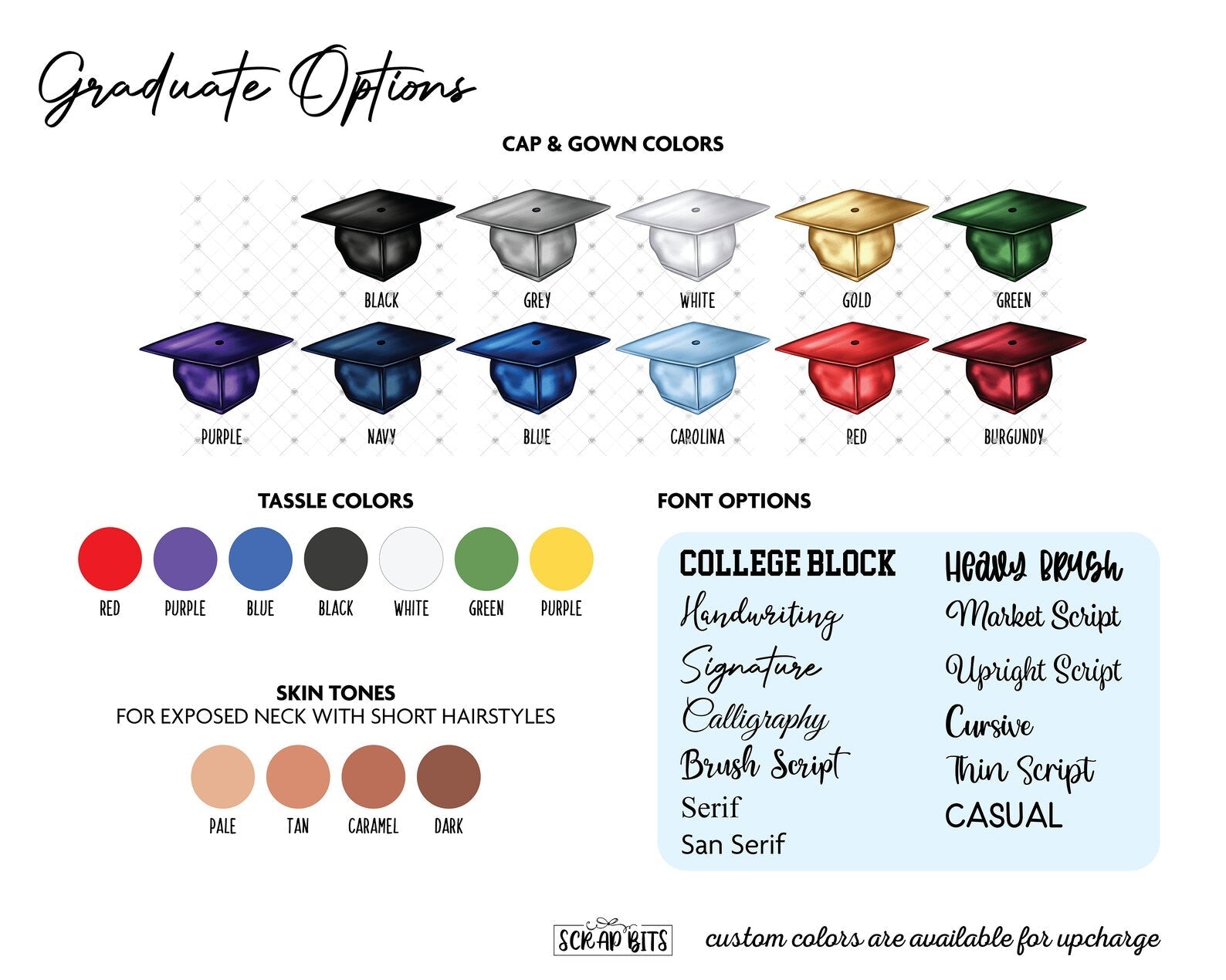 Personalized Graduation Potrait Card, Female Close Up Congratulations Card – Scrap Bits