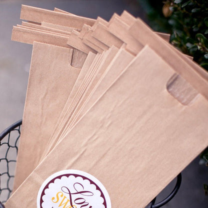 Gusseted Bakery Bags, Kraft Coffee Bags with Tab Lock - 1 pound - Scrap Bits