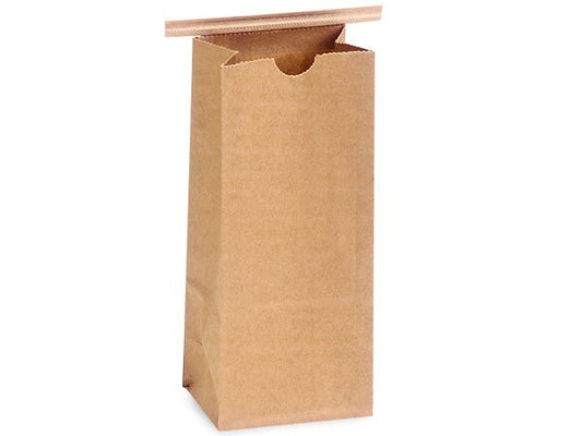 Gusseted Bakery Bags, Kraft Coffee Bags with Tab Lock - 1 pound - Scrap Bits