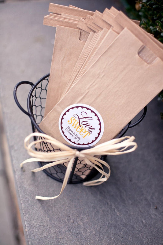 Gusseted Bakery Bags, Kraft Coffee Bags with Tab Lock - 1/2 pound - Scrap Bits