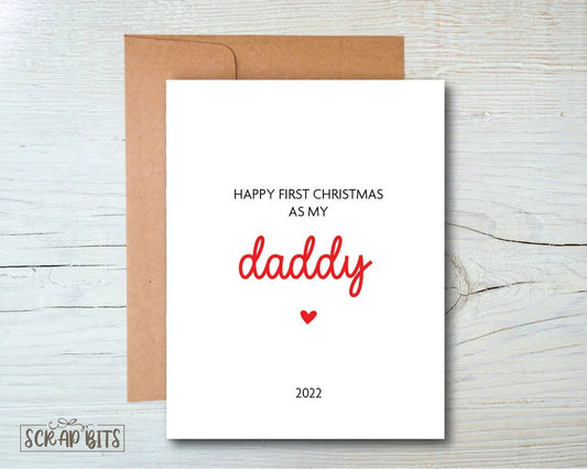 Happy First Christmas as my Daddy, Daddy's First Christmas Card - Scrap Bits