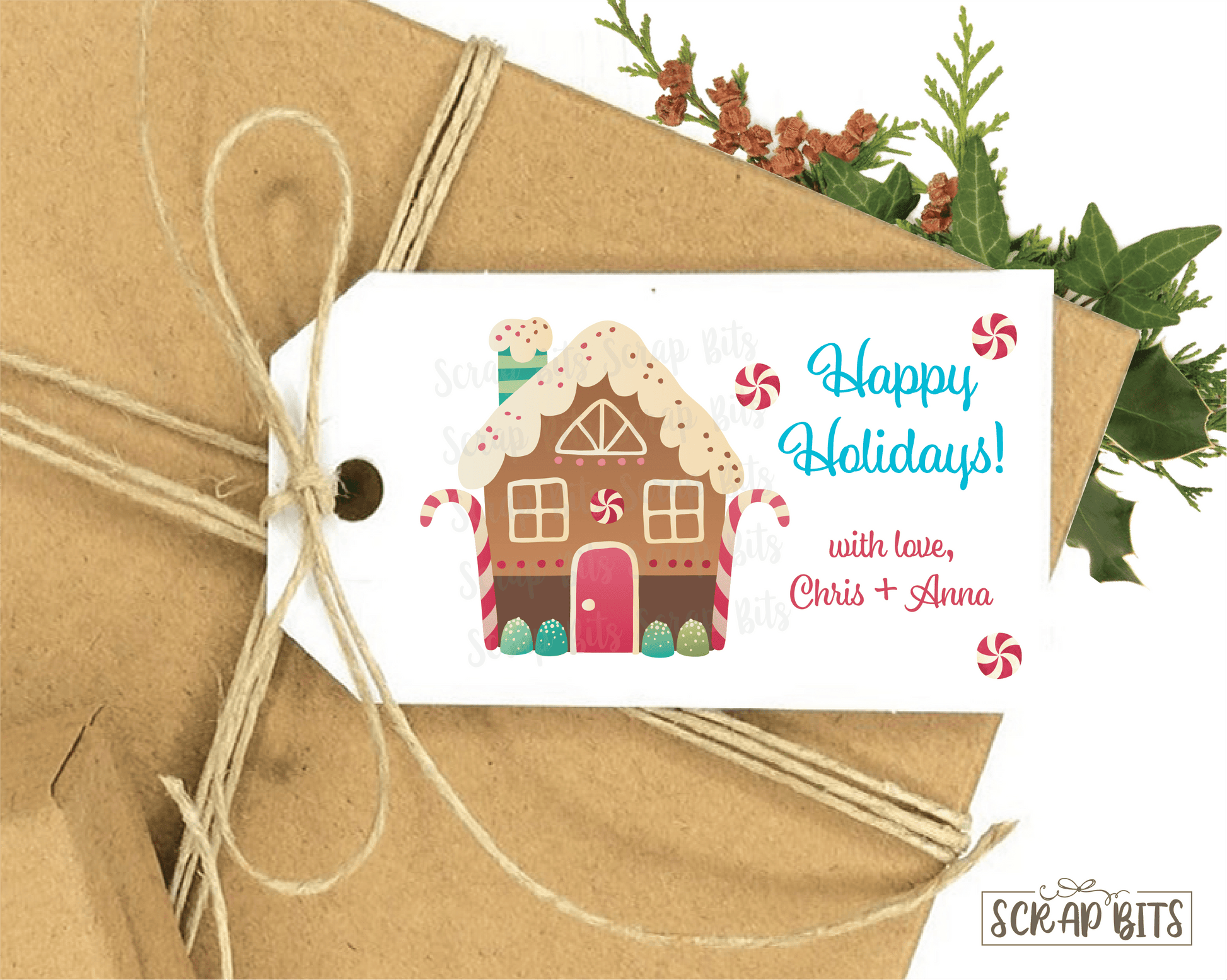happy-holidays-gingerbread-house-personalized-christmas-gift-tags-scrap-bits for Free Printable Gingerbread Gift Tags Happy Holidays Gingerbread House . Personalized Christmas Gift Tags – Scrap Bits for Free Printable Gingerbread Gift Tags