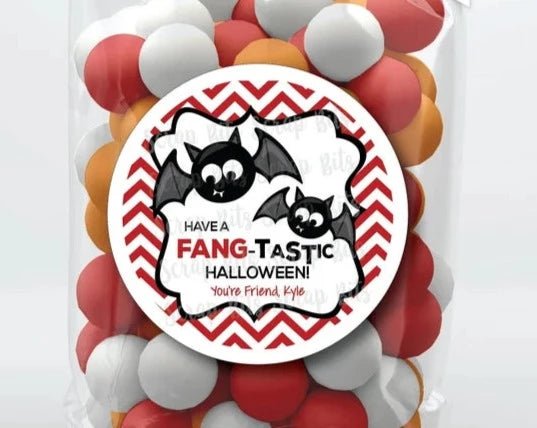 Have A FANG-Tastic Halloween Bats, Halloween Stickers or Tags - Scrap Bits
