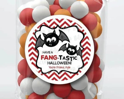 Have A FANG-Tastic Halloween Bats, Halloween Stickers or Tags - Scrap Bits