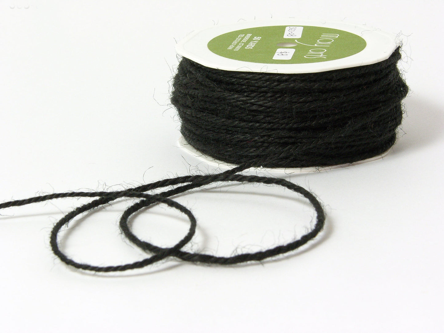 Jute Burlap Twisted Cord . 1/16" Black - Scrap Bits