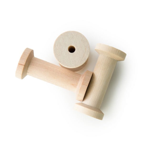 Large Wooden Spools . 2 - 3/4″ Tall Wooden Thread Spool - Set of 5 - Scrap Bits