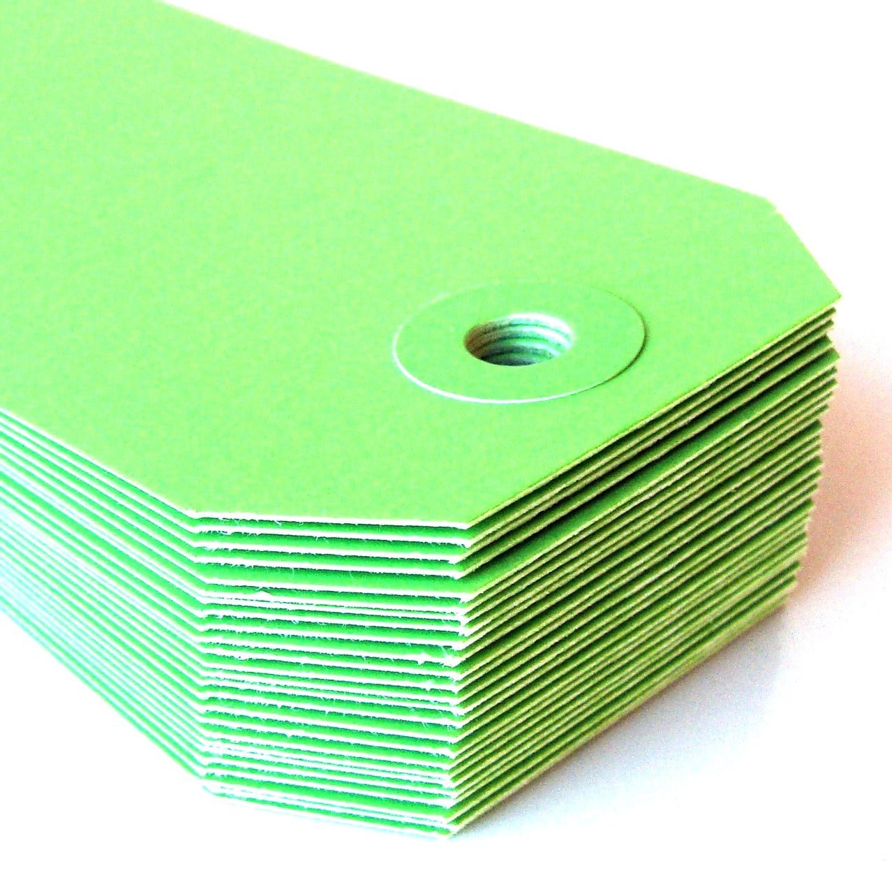 Medium Colored Shipping Tags in Green . Size 3 (3.75" x 1.875") - Scrap Bits