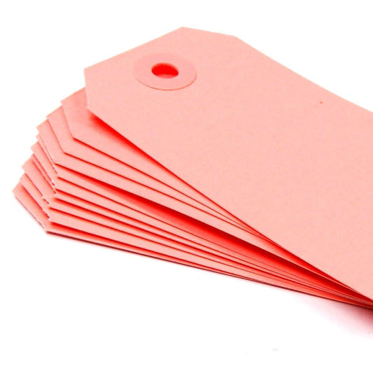 Medium Colored Shipping Tags in Pink . Size 3 (3.75" x 1.875") - Scrap Bits