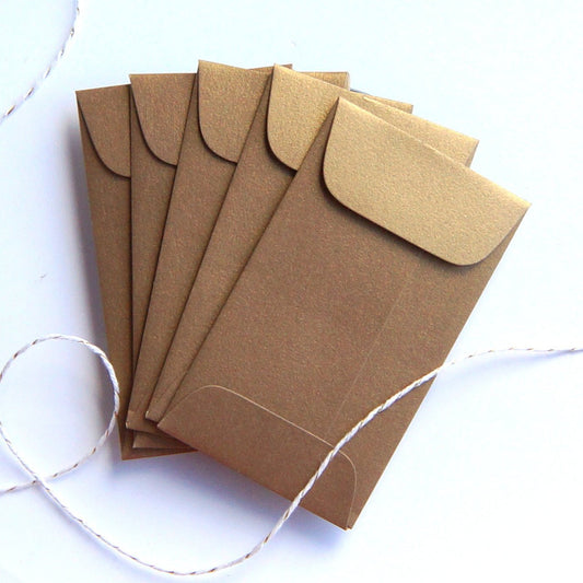 Metallic Baby Envelope (Antique Gold) - Scrap Bits