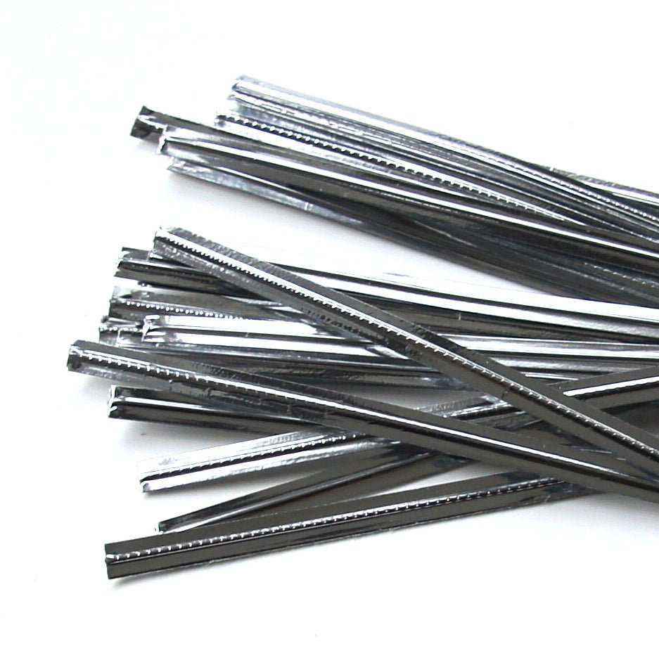 Metallic Silver Twist Ties - Scrap Bits