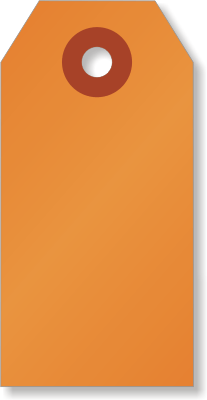 Mini Colored Shipping Tags in Orange . Size 1 (2.75" x 1.375") - Scrap Bits