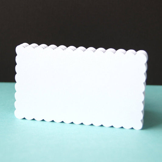 Mini Scallop Flat Cards or Tags (69 Colors) - Scrap Bits