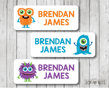 Monster Name Labels . Personalized Belonging Labels - Scrap Bits
