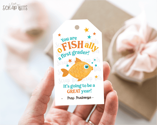 O-Fish-Ally Back To School Tags, Goldfish Any Grade - Scrap Bits