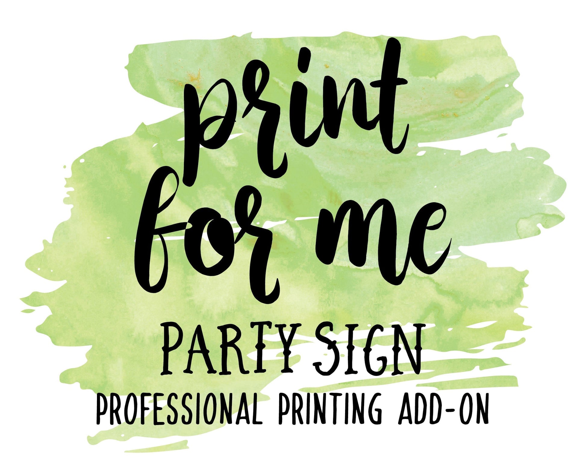 Print & Ship Party Sign . Add On Printing Service - Scrap Bits