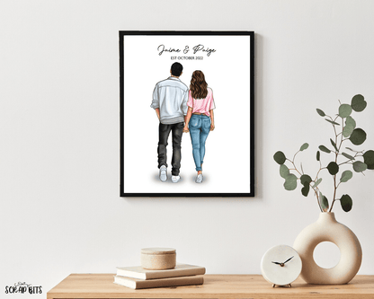Siblings Make The Best Friends, Siblings Print, Personalized Gift For Siblings . Personalized Digital Portrait Print - Scrap Bits
