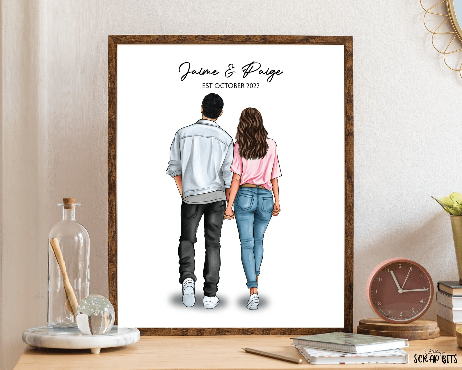 Siblings Make The Best Friends, Siblings Print, Personalized Gift For Siblings . Personalized Digital Portrait Print - Scrap Bits