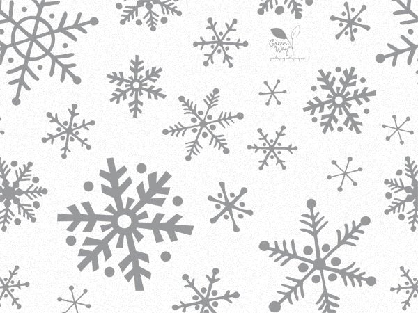 Silver Snowflake Tissue Paper - Scrap Bits