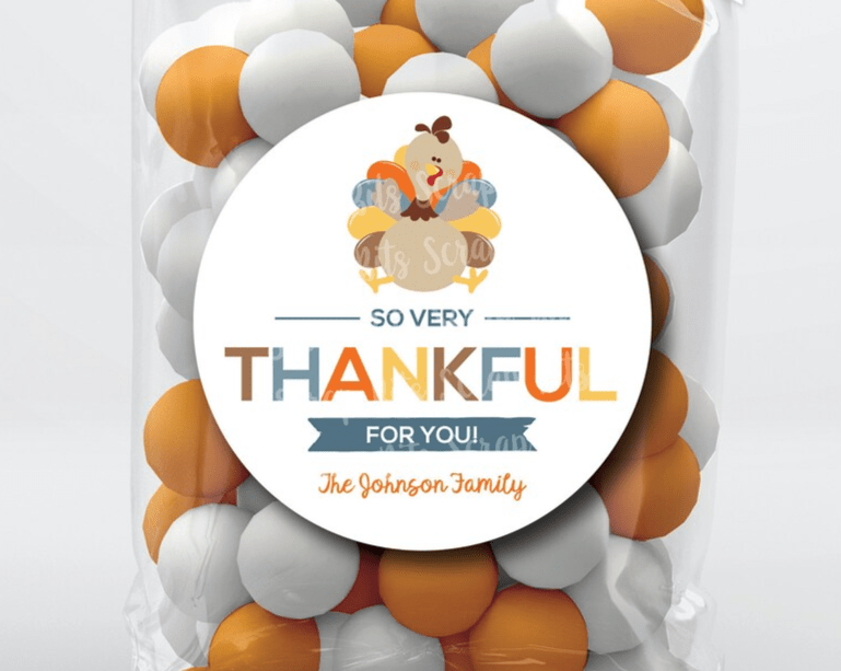 So Very Thankful Turkey Stickers . Thanksgiving Stickers or Tags - Scrap Bits