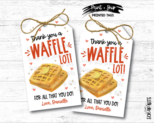 Thank You A Waffle Lot Tags, Waffle Thank You Tags - Scrap Bits