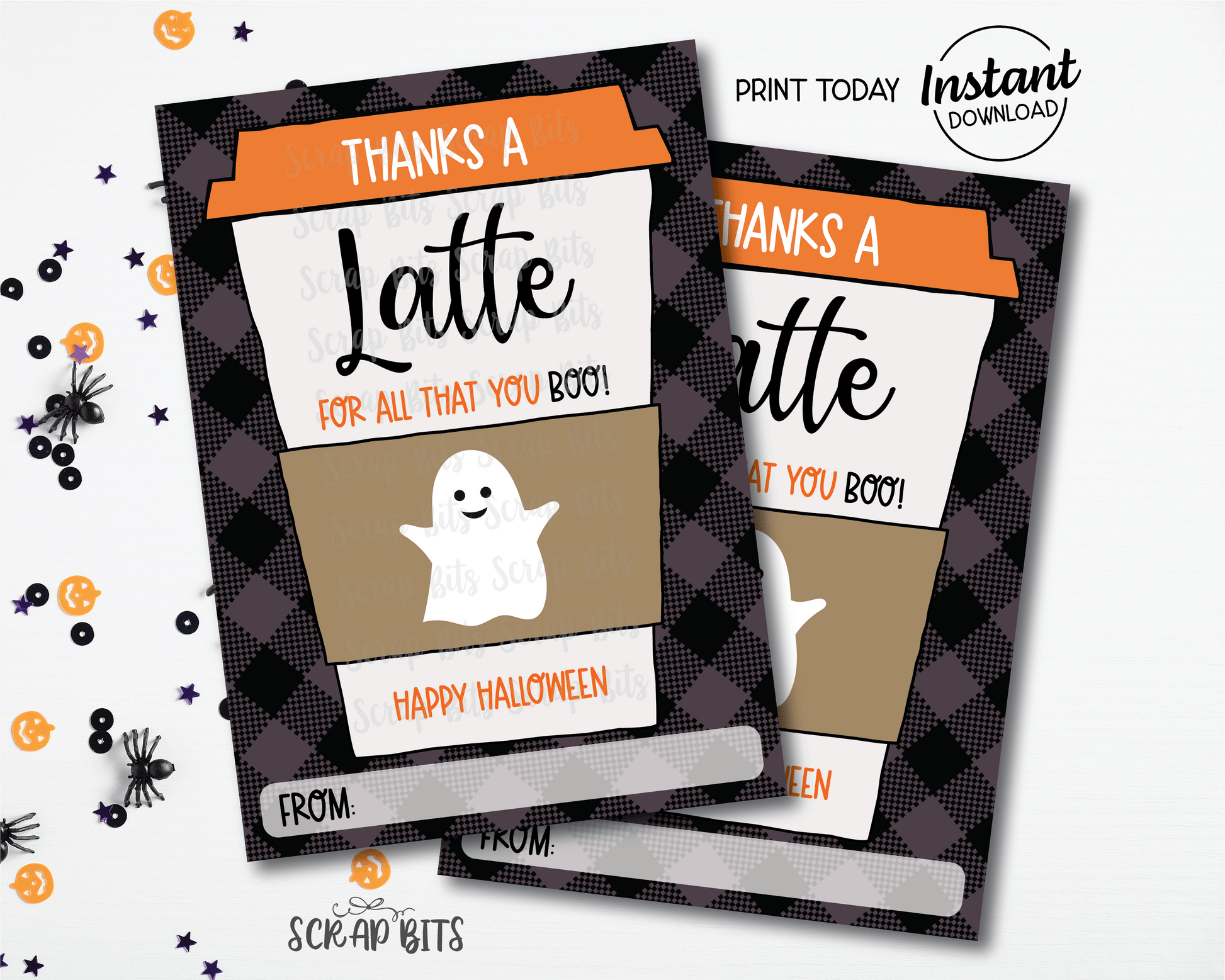 thanks-a-latte-for-all-that-you-boo-printable-halloween-gift-card-hol-scrap-bits for Free Printable Halloween Thank You Cards Thanks A Latte For All That You BOO, Printable Halloween Gift Card Hol – Scrap Bits for Free Printable Halloween Thank You Cards
