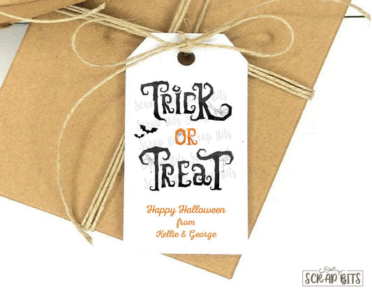 Trick or Treat Bats & Webs . Halloween Treat Bag Tags - Scrap Bits