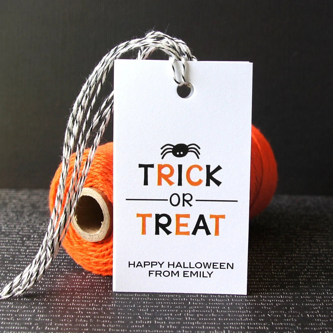 Trick or Treat Spider Halloween Treat Bag Tags - Scrap Bits