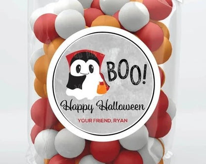Vampire Ghost Halloween Stickers or Tags - Scrap Bits