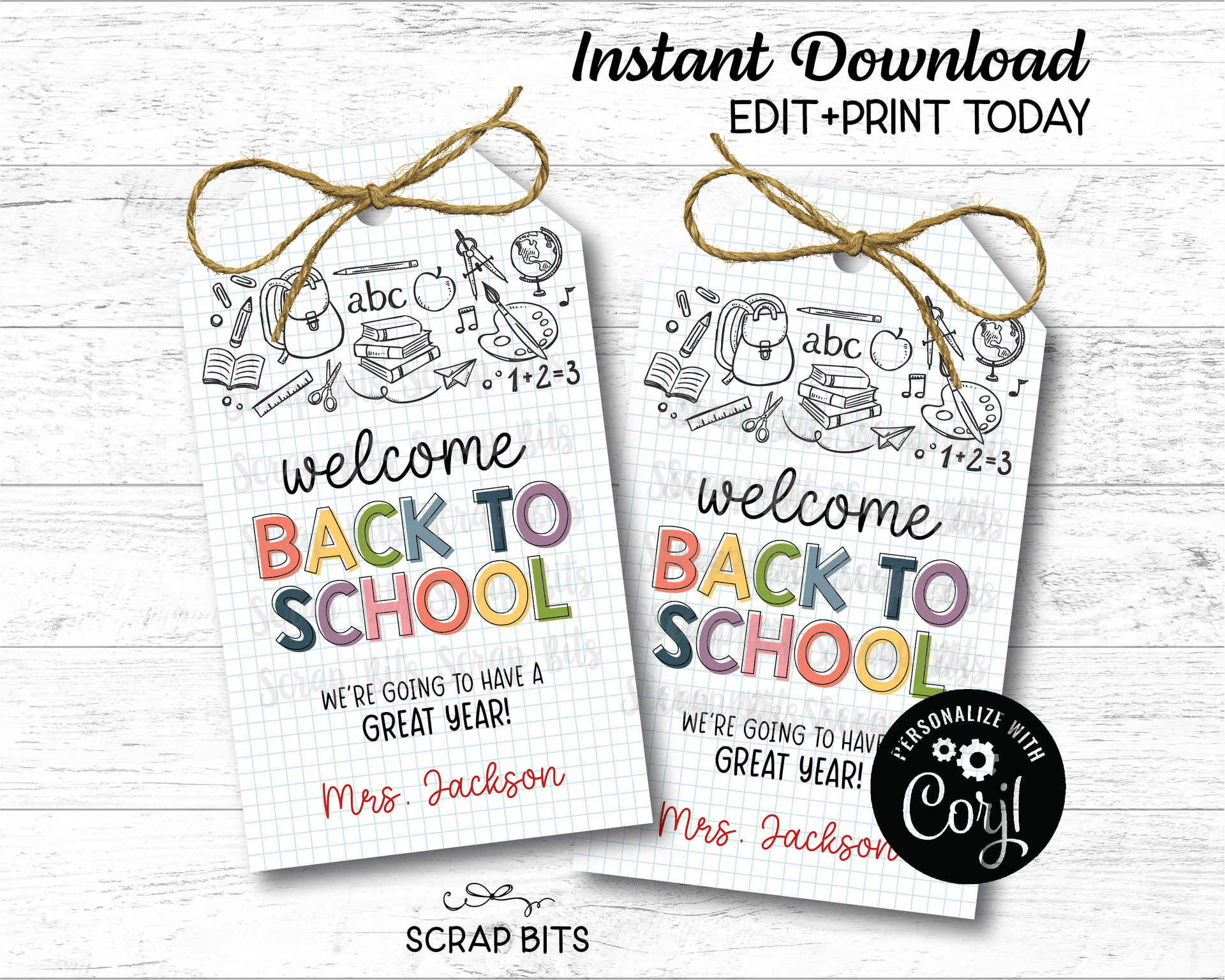Welcome Back To School Tags, Doodle Graph, Printable Back To School La – Scrap Bits welcome-back-to-school-tags-doodle-graph-printable-back-to-school-la-scrap-bits