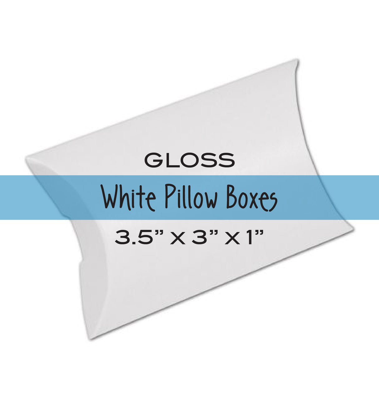White Pillow Boxes (Small) . 3.5x3x1.5 - Scrap Bits