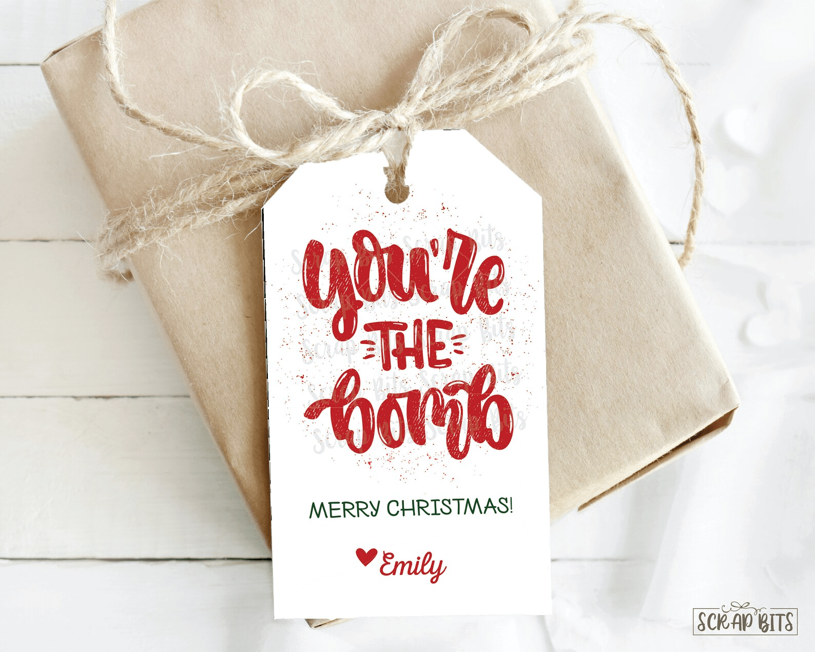 You're The Bomb Tags, Christmas Bomb Tags - Scrap Bits