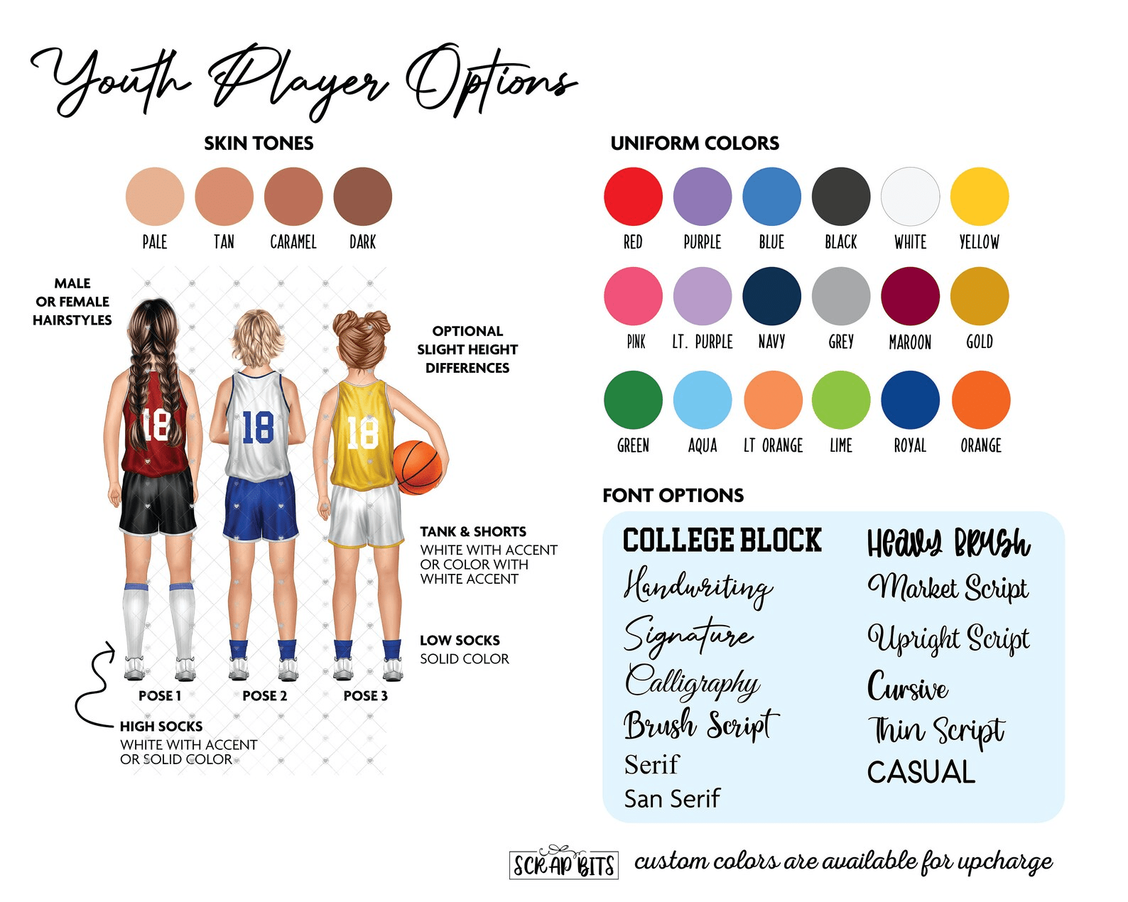 Youth Boys Basketball Team Print, Custom Basketball Team Gift . Personalized Digital Portrait Print - Scrap Bits